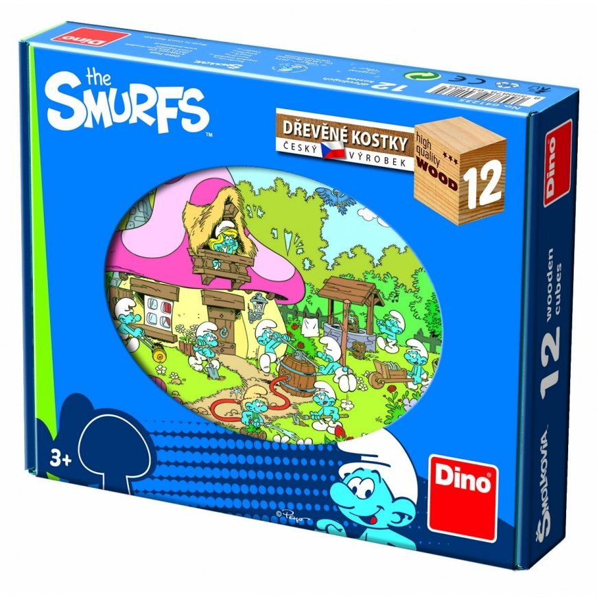 Dino wooden block puzzle 12 pcs