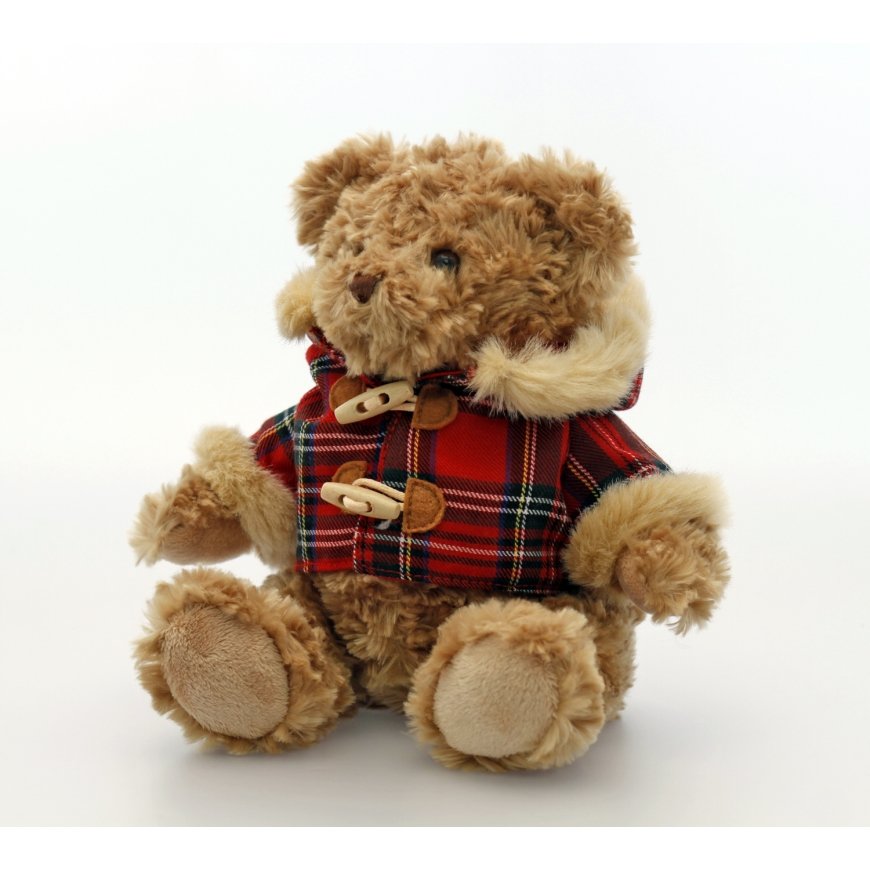 Keel Toys bear Hamish with a checkered jacket 20 cm