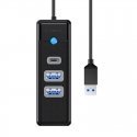 Orico Hub USB Adapter to 2x USB 3.0 + USB-C, 5 Gbps, 0.15m (Black) Orico Hub USB Adapter to 2x USB 3.0 + USB-C, 5 Gbps, 0.15m (Black)