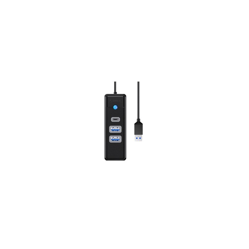 Orico Hub USB Adapter to 2x USB 3.0 + USB-C, 5 Gbps, 0.15m (Black) – 2
