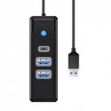 Orico Hub USB Adapter to 2x USB 3.0 + USB-C, 5 Gbps, 0.15m (Black) Orico Hub USB Adapter to 2x USB 3.0 + USB-C, 5 Gbps, 0.15m (Black)