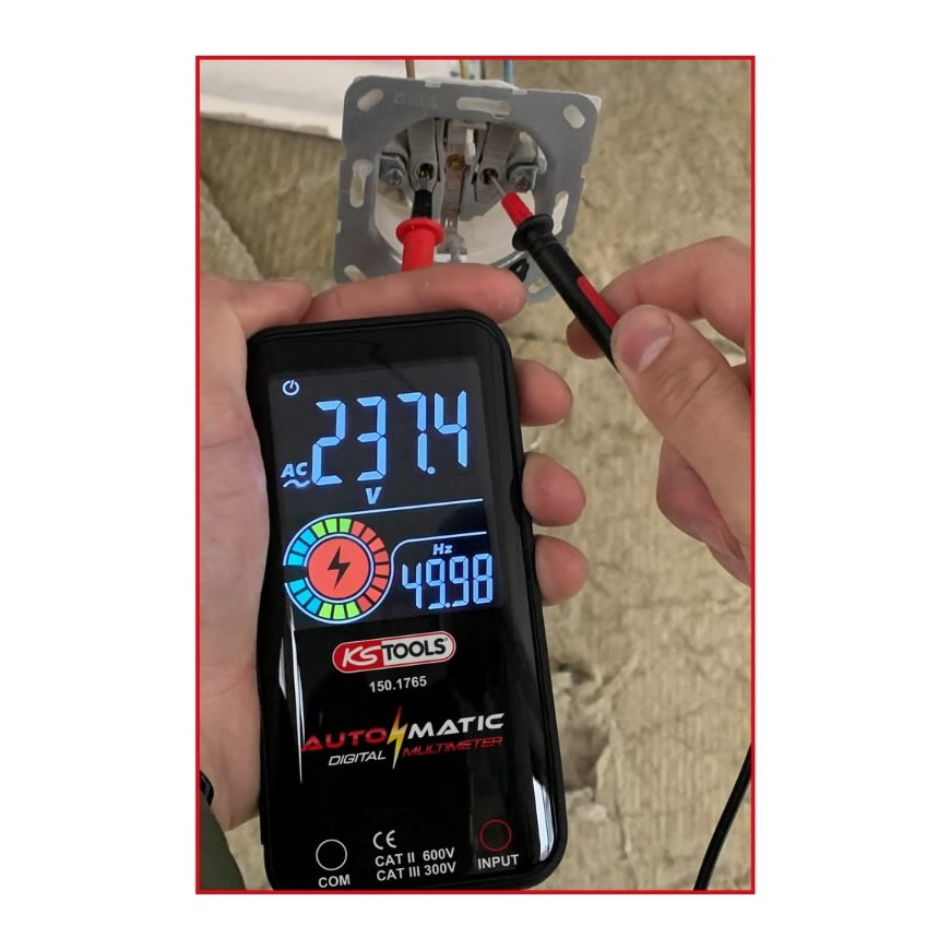 Автоматический цифровой мультиметр с измерительными проводами, KS Tools – 3