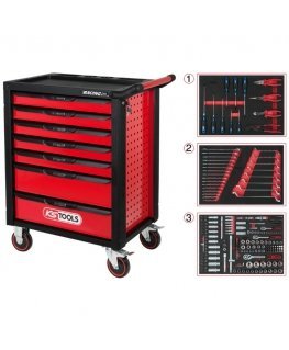 Tool trolley RACINGline, 7 drawers + set 215 parts, KS Tools