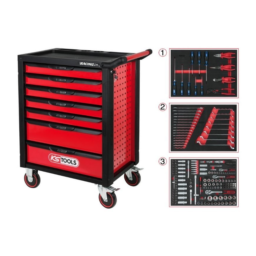 KS Tools Trolley with 215 pcs