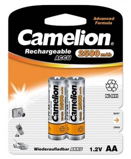 Camelion uzlādējamās baterijas Ni-MH AA (R06), 2500 mAh, 2-pack