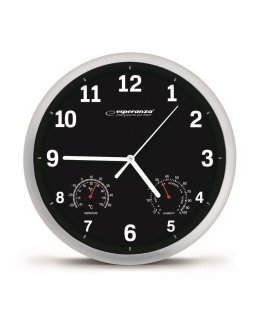 Esperanza Wall Clock LYON black EHC016K