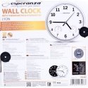 Esperanza Wall Clock LYON black EHC016K Esperanza Wall Clock LYON black EHC016K