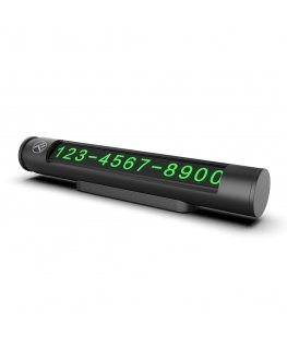 Tellur Temporary car parking card for two phone numbers metallic black