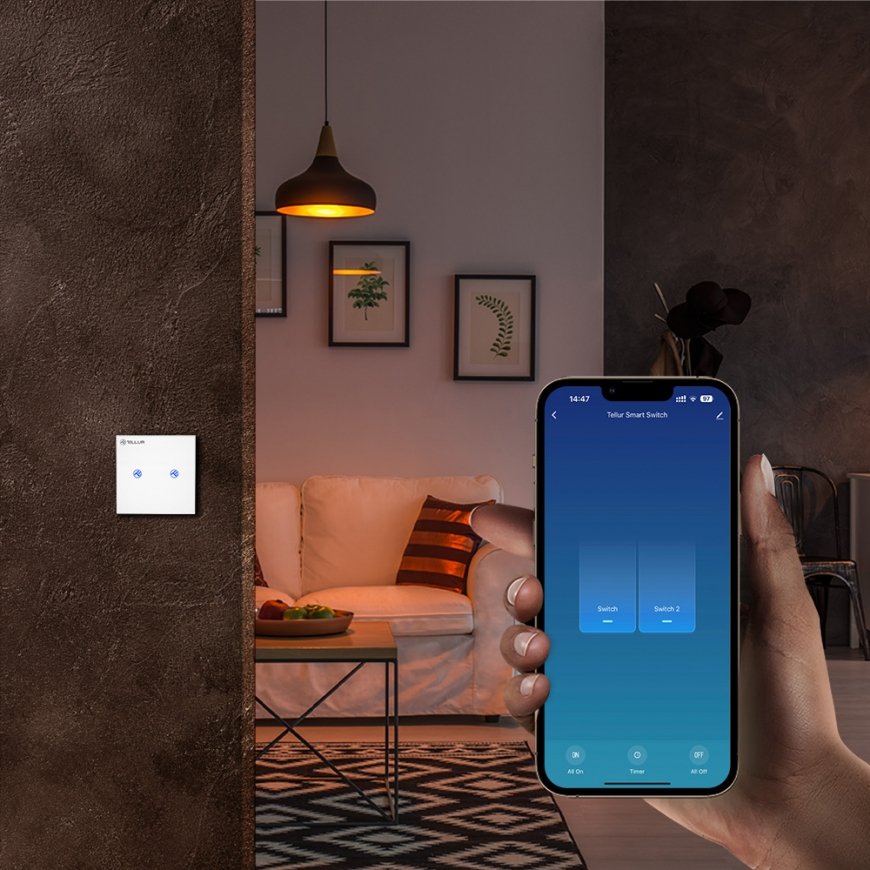 Tellur Smart WiFi switch, SS2N 2 port 1800W 10A – 6