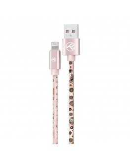 Tellur Graffiti USB to Lightning cable 3A 1m pink