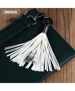 Remax RC-053m Designer Key Chain Ring with Micro to USB Data & Charger cable White