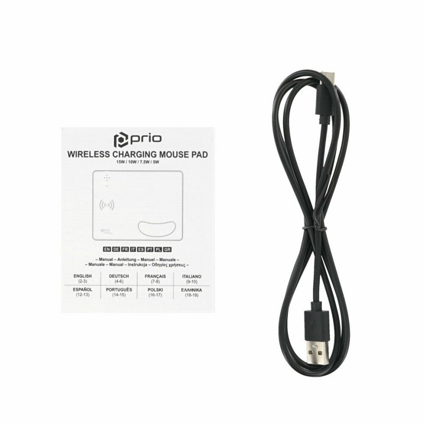 Prio Fast Wireless Charging Pelės kilimėlis 15W (USB-C) – 4