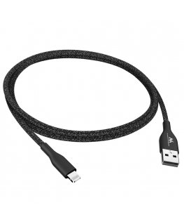 IOS MFi Cable Charging Data Transfer Fast Charge USB 2.4A Black 1m 5V 2.4A Nylon