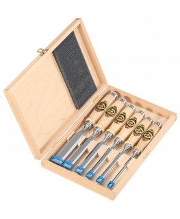 Kirschen Firmer Chisel Set 6pcs 1101 HK in wooden box 1101000