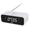 Adler Alarm Clock with Wireless Charger AD 1192W AUX in, White, Alarm function Adler Alarm Clock with Wireless Charger AD 1192W AUX in, White, Alarm function