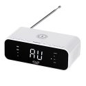 Adler Alarm Clock with Wireless Charger AD 1192W AUX in, White, Alarm function Adler Alarm Clock with Wireless Charger AD 1192W AUX in, White, Alarm function