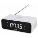 Adler Alarm Clock with Wireless Charger AD 1192W AUX in, White, Alarm function Adler Alarm Clock with Wireless Charger AD 1192W AUX in, White, Alarm function