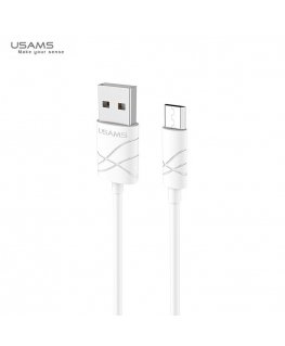 Usams US-SJ039 U-Gee Pro PVC Universāls Micro USB uz USB Datu & Ātrās Uzlādes 2A kabelis 1m Balts