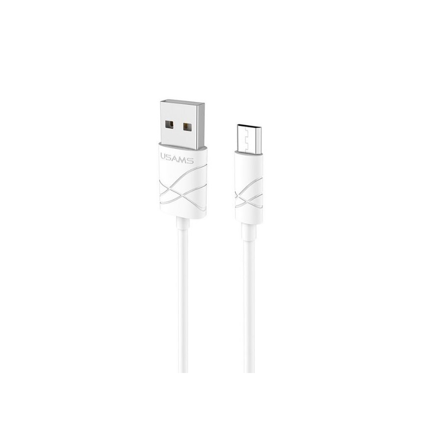 Usams US-SJ039 U-Gee Pro PVC Universāls Micro USB uz USB Datu & Ātrās Uzlādes 2A kabelis 1m Balts – 2