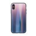 Mocco Aurora Glass Силиконовый чехол для Apple iPhone XS Max Коричневый - Черный