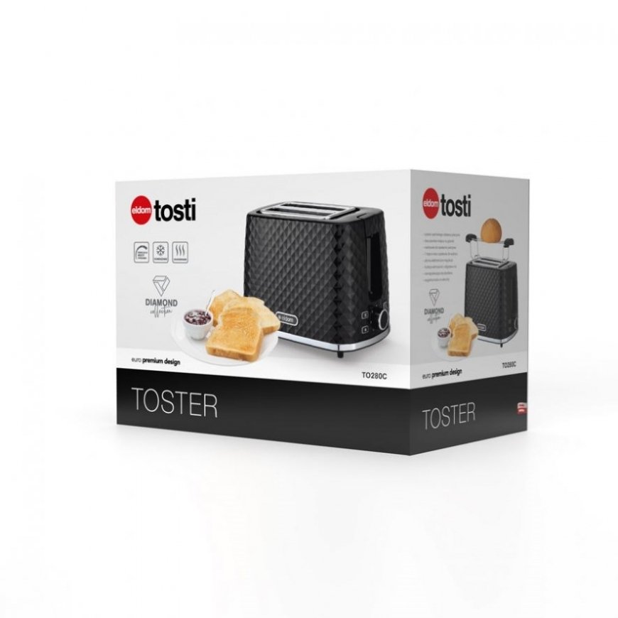 TO280C ELDOM Röster TOSTI, kuklirest, sulatussüsteem, must – 3