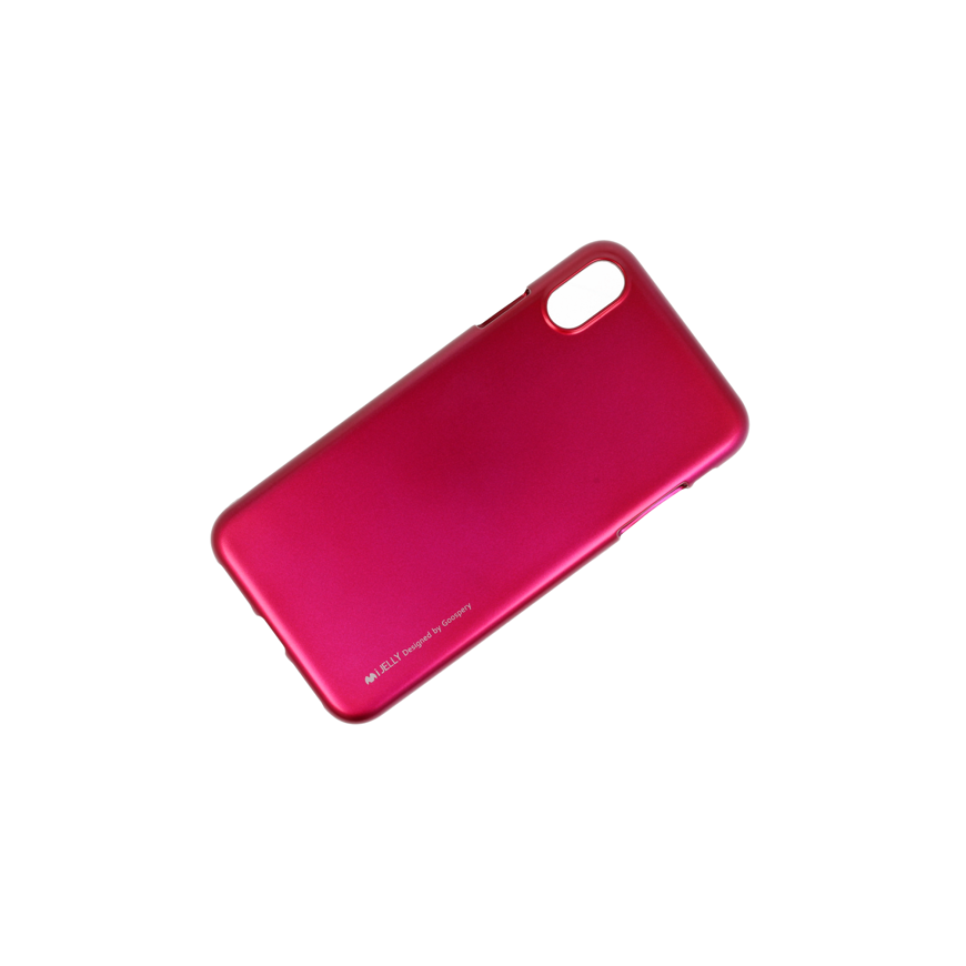 Mercury i-Jelly Back Case Strong Silicone Case With Metallic Glitter for Apple iPhone XS MAX Pink – 2