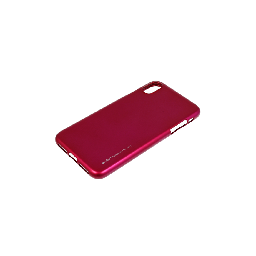 Mercury i-Jelly Back Case Strong Silicone Case With Metallic Glitter for Apple iPhone XS MAX Pink – 4
