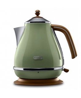 Elektriskā tējkanna DeLonghi Icona Vintage KBOV 2001.GR (2000W 1.7l olīvu krāsa)