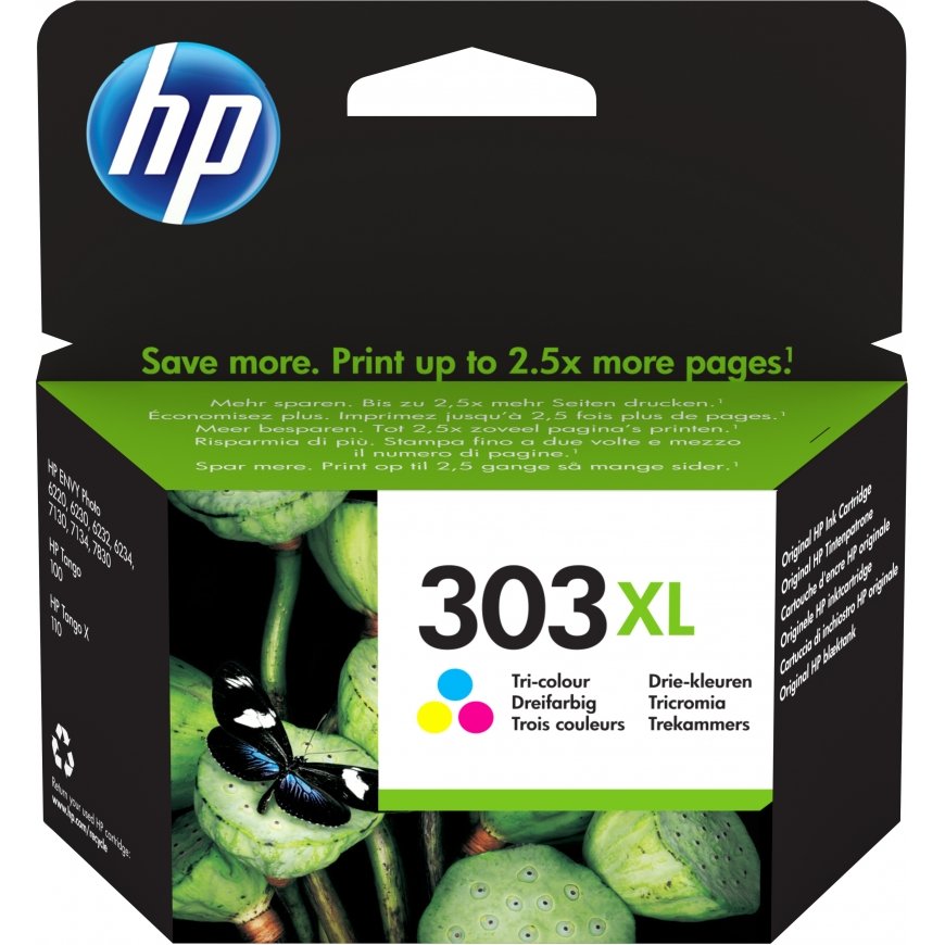 Tintes kasetne HP 303XL, krāsa T6N03AEUUS