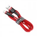 Baseus CALKLF-B09 -kaapeli (USB - salama 1m musta ja punainen) Baseus CALKLF-B09 -kaapeli (USB - salama 1m musta ja punainen)