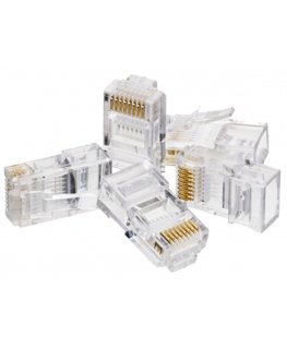 RJ45 plug cat.6 UTP Alantec transparent 100pcs