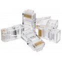 RJ45 kištukas cat.6 UTP Alantec skaidrus 100vnt