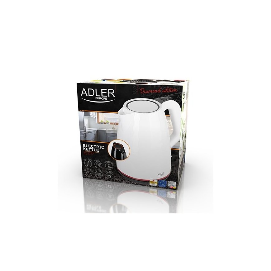 Electric kettle Adler AD 1277 w (2200W 1.7l white color) – 5