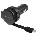 Paltinet PLCRRCC Universal IC Car charger 2.4A USB + Rolling Micro USB Cable Black