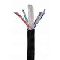 UTP cable Alantec KIU6OUTZ305 (category 6 PE 305m black wire 4x2x23AWG gelled)