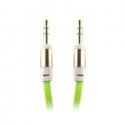 Forever Flat AUX 3.5mm male to 3.5mm male Audio Braided rope 1m Cable Green (OEM) Forever Flat AUX 3.5mm male to 3.5mm male Audio Braided rope 1m Cable Green (OEM)