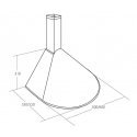 Chimney hood AKPO WK-5 RONDO TURBO 50 WHITE (159.7 m3 / h 500mm white)