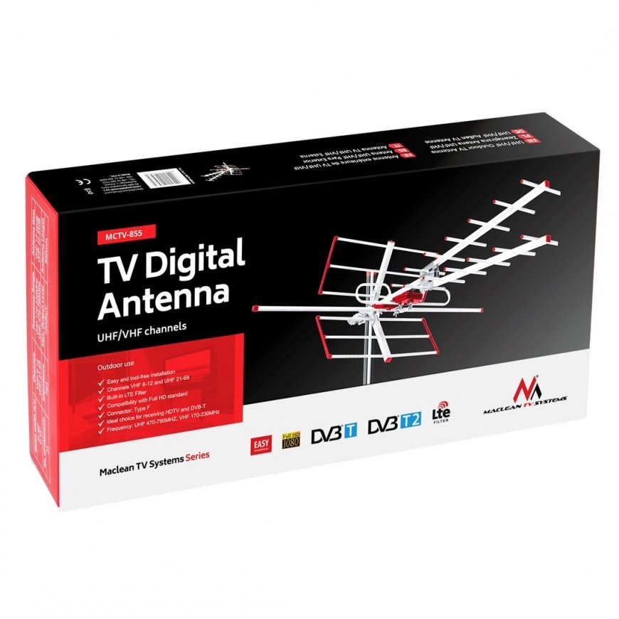 MACLEAN MCTV-855 Maclean MCTV-855 Outdoor antena TV DVB-T Combo UHF VHF passive max 100dBuV – 4