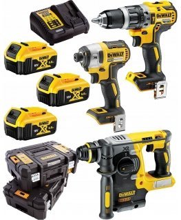 DEWALT COMBO SET 18V DCD796 + DCF887 + DCH273 3x4.0Ah 2xTSTAK II DCK368P3T