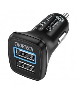 Car Charger 30W QC 3.0 Dual Ports (black)
