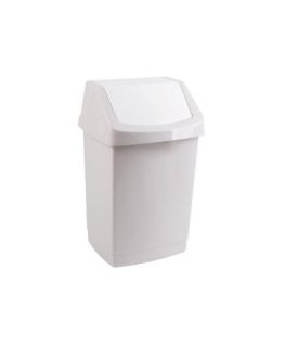 Curver Prana Ko Dustbin with swinging lid 50 L, light grey.