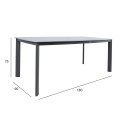 BEIDA galds ar akmens virsmu 180x90xH75cm, pelēks