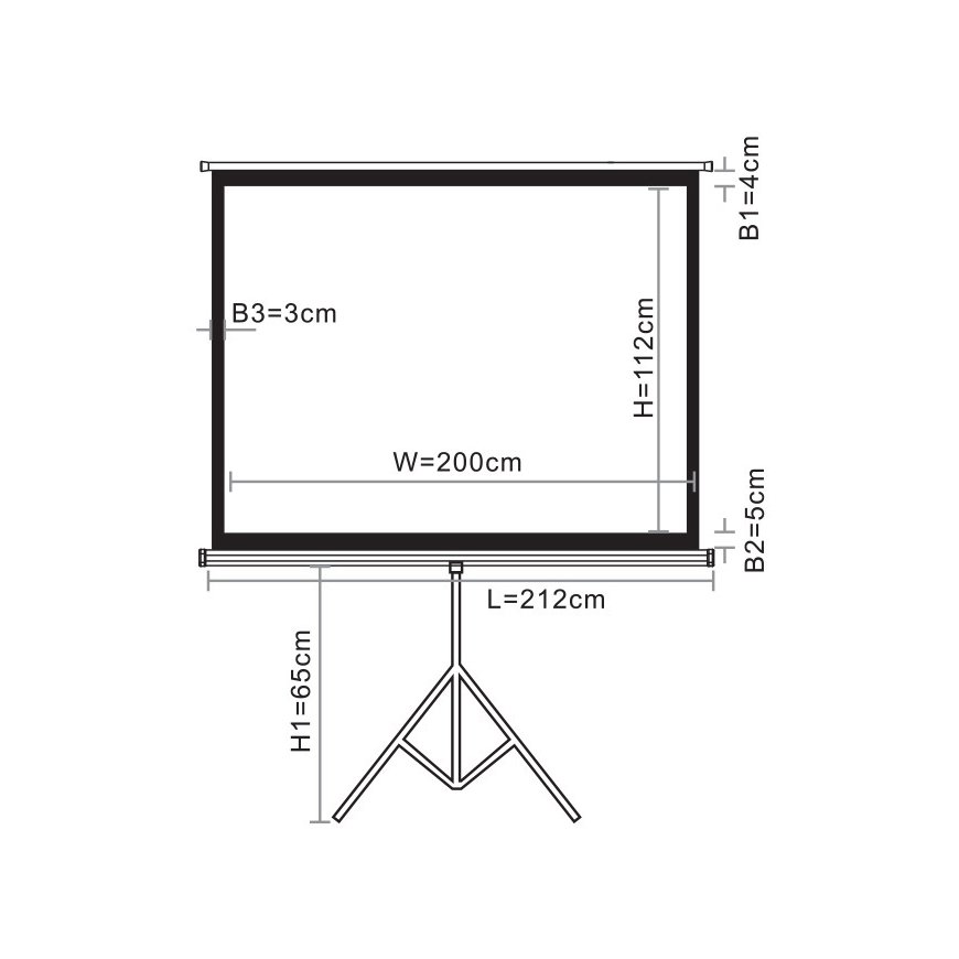Leinwand statiiv 90 "16: 9 sülearvuti ekraan – 3