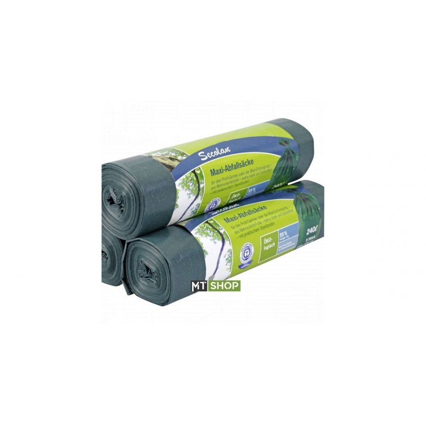 1x5 Secolan Maxi Garbage Bags 240 l green/black