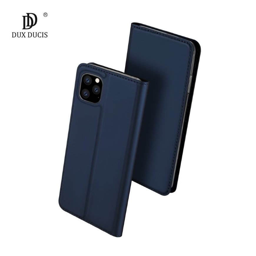 Dux Ducis Premium Magnet Case Grāmatveida Maks Telefonam Apple iPhone 11 Pro Zils