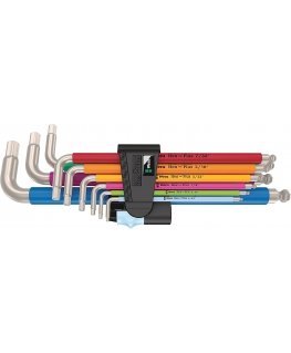 Wera 3950/9 Hex-Plus Multicolour Imperial Stainless 1