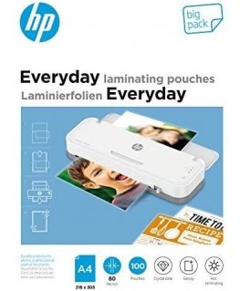 HP Everyday Laminating Pouches A4 80 Micron, Big Pack 100 pcs.