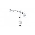 Dual monitor desk mount DELTACO GAMING WA86, 13"-32" screens, VESA 75x75/100x100, white / GAM-040-W Dual monitor desk mount DELTACO GAMING WA86, 13"-32" screens, VESA 75x75/100x100, white / GAM-040-W