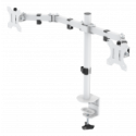 Dual monitor desk mount DELTACO GAMING WA86, 13"-32" screens, VESA 75x75/100x100, white / GAM-040-W Dual monitor desk mount DELTACO GAMING WA86, 13"-32" screens, VESA 75x75/100x100, white / GAM-040-W