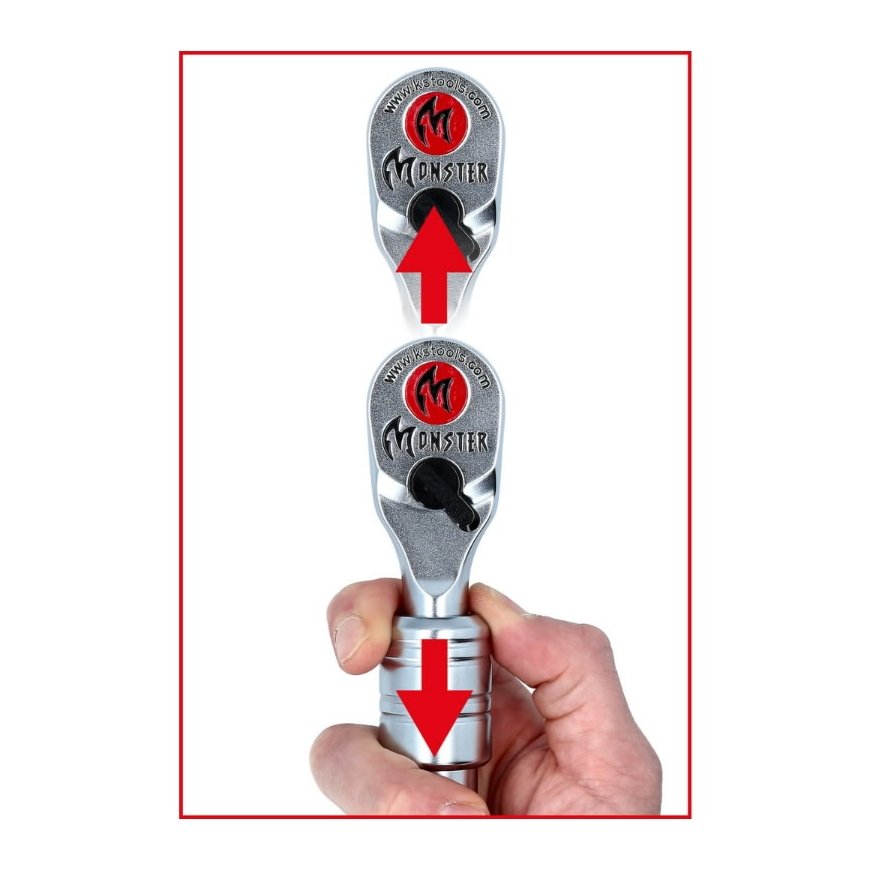 Narre 1/2´´, Monster, 100 teeth, telescopic 406-635mm, KS Tools – 3